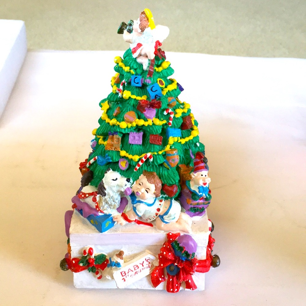 Musical Cold-cast Porcelain Collectible,Baby’s 1st - Picture 1 of 6